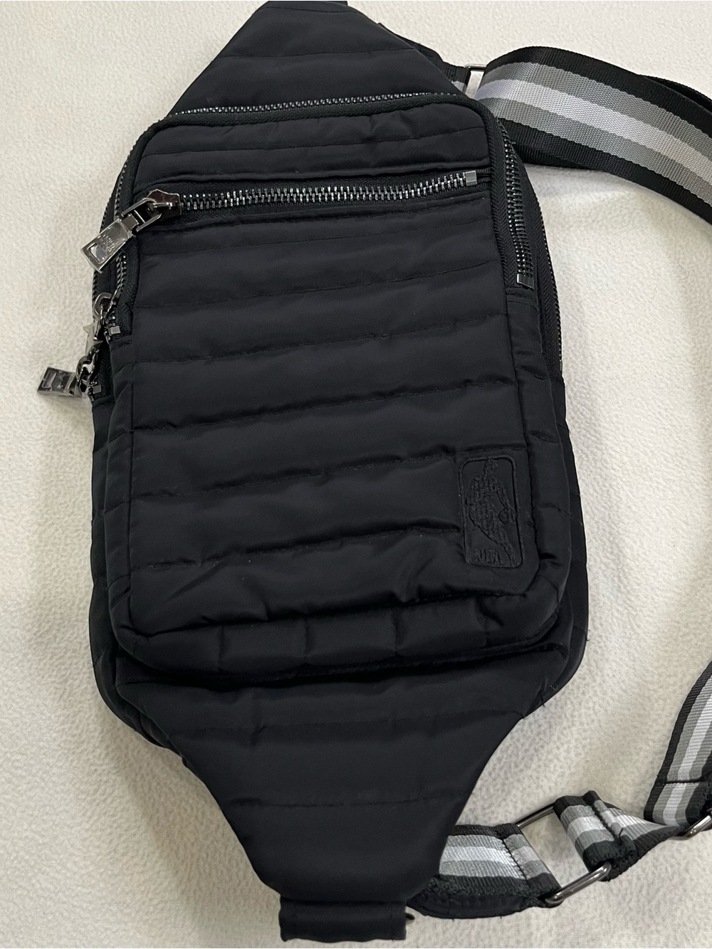 Think Royln Black Crossbody Shoulder Bag With NBA Logo